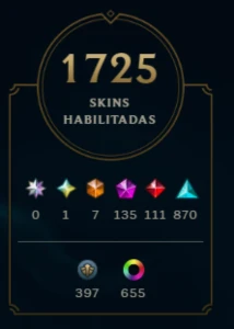 Conta Diamante Com Todas Skins Da Loja(Muitas Raras) - League of Legends LOL