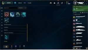 conta platina III com winrate de 60% 4 skins leandárias - League of Legends LOL