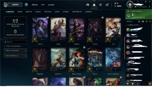 conta platina III com winrate de 60% 4 skins leandárias - League of Legends LOL
