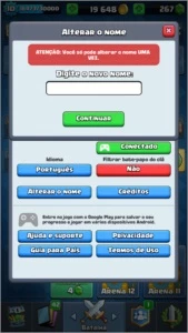 Conta clash royale com 8 lendárias, pode mudar nome