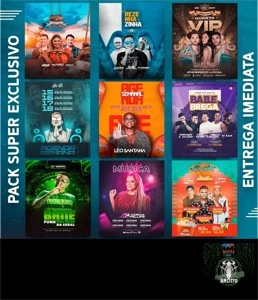 Pack Artes Flyer Agenda De Shows Psd Editáveis - Serviços Digitais