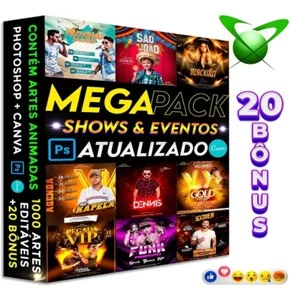 Pack Artes Flyer Agenda De Shows Psd Editáveis - Serviços Digitais