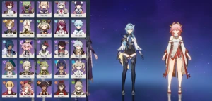 Genshin Impact AR56 com 45 PERSONAGENS 12 T5 Yae Xiao Raiden