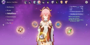 Genshin Impact AR56 com 45 PERSONAGENS 12 T5 Yae Xiao Raiden