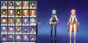 Genshin Impact AR56 com 45 PERSONAGENS 12 T5 Yae Xiao Raiden
