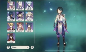 Ar38, xiao + jade, kokomi, zhongli, Jean c1 e qiqi - Genshin Impact