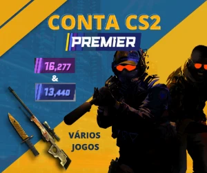 Conta cs2 premier 16,277k com jogos caros