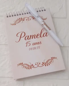 Kit 20 Bloquinhos A6 Personalizados com 50 Folhas - Artesanato e Personalizados