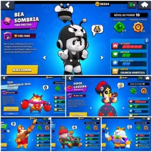 Conta 99% full Passe comprado Brawl varias skins - Brawl Stars