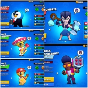 Conta 99% full Passe comprado Brawl varias skins - Brawl Stars