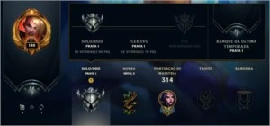 CONTA LOL NVL 180, PRATA 1, 63 SKINS, 86 CHAMPS - League of Legends