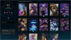 CONTA LOL NVL 180, PRATA 1, 63 SKINS, 86 CHAMPS - League of Legends
