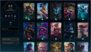 CONTA LOL NVL 180, PRATA 1, 63 SKINS, 86 CHAMPS - League of Legends