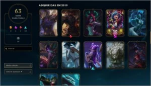 CONTA LOL NVL 180, PRATA 1, 63 SKINS, 86 CHAMPS - League of Legends