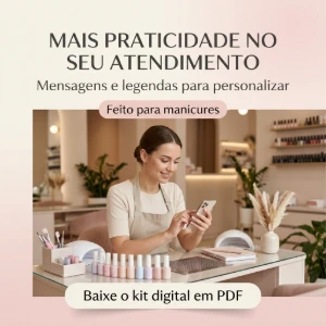 Kit de mensagens e legendas para manicures — conteúdo digita - eBooks