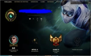 Conta Gold V com skins - League of Legends LOL