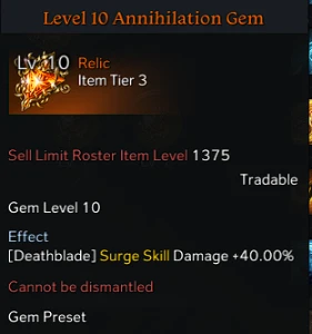 Gema T3 LV10 Dano - Lost Ark