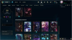 Vendo Smurf Ouro 4 com 38 skins - League of Legends LOL