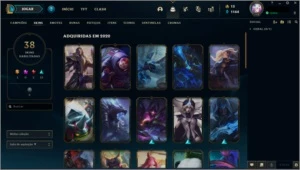 Vendo Smurf Ouro 4 com 38 skins - League of Legends LOL
