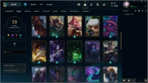 Vendo Smurf Ouro 4 com 38 skins - League of Legends LOL