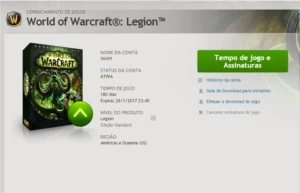 Conta Battle.net World of Warcraft Legion - Blizzard
