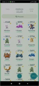 Conta lv 40 de 2016, com vários pokémons raros