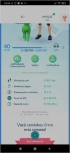 Conta lv 40 de 2016, com vários pokémons raros