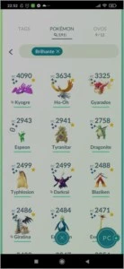 Conta lv 40 de 2016, com vários pokémons raros