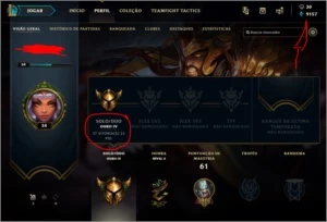 Conta de League of Legends Ouro 4 MMR Alto LOL