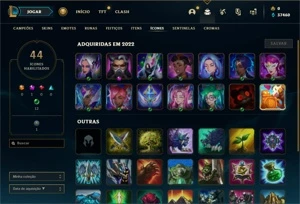 Conta ouro 1 com 26 Champs e 10 Fragmentos de skins - League of Legends LOL