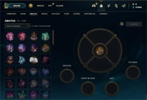 Conta ouro 1 com 26 Champs e 10 Fragmentos de skins - League of Legends LOL