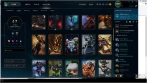 CONTA PLATINA 4 / 102 CAMPEÕES / 38520 RP / YASUO PROJETO - League of Legends LOL