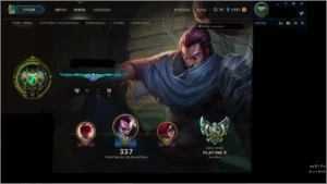 CONTA PLATINA 4 / 102 CAMPEÕES / 38520 RP / YASUO PROJETO - League of Legends LOL