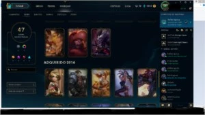 CONTA PLATINA 4 / 102 CAMPEÕES / 38520 RP / YASUO PROJETO - League of Legends LOL