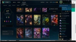 CONTA PLATINA 4 / 102 CAMPEÕES / 38520 RP / YASUO PROJETO - League of Legends LOL