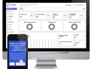 Script HelpDesk PHP, Suporte, Com Site e Chat Online - Outros