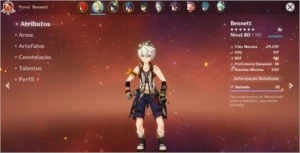 Conta Xiao Diluc Venti Mona Kequing, Childe e todos os T4 - Genshin Impact