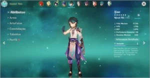 Conta Xiao Diluc Venti Mona Kequing, Childe e todos os T4 - Genshin Impact