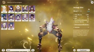 CONTA GENSHIN AR 10 COM ITTO + SHOGUN + ESPADÃO T5 - Genshin Impact