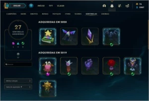 Conta platina 2 /107 skins/ faltando apenas 16 campeoes - League of Legends LOL