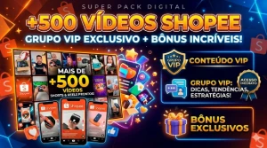 Pack +500 Vídeos Achadinhos Shopee +Grupo Vip +Bônus Exclusi - Vídeos e Cortes Cortes Virais