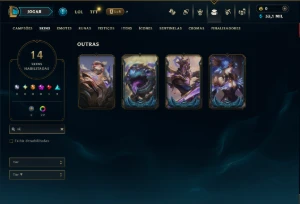 Diamante 2 com 70 Champs e 13 Skins - League of Legends LOL