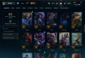 Diamante 2 com 70 Champs e 13 Skins - League of Legends LOL