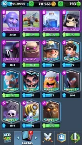 Conta Clash Royale Arena 11, Lendárias Nvl 2