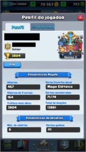 Conta Clash Royale Arena 11, Lendárias Nvl 2