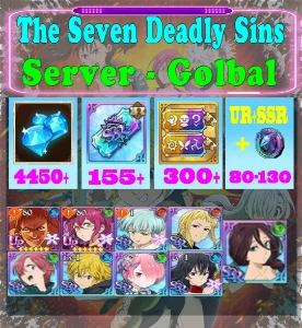 [GLOBAL]4400+ Diamonds Seven Deadly Sins 7DS Reroll Account