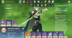 Conta Genshin Impact AR 7 com Alhaitham + Assinatura e Jean