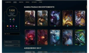 Conta League Of Legends Full Champ, Platina 3 ,+144 Skins. LOL