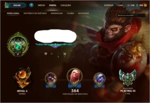 Conta League Of Legends Full Champ, Platina 3 ,+144 Skins. LOL
