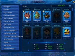 CONTA "MID" GAME COM ALTERS 6/6 OMEGA5/5 ALPHA 5/5 - LADMO - Digimon Masters Online